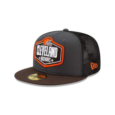 Cleveland Browns Gorra | New Era NFL Draft 59fifty Fitted Cap Mexico - Grises